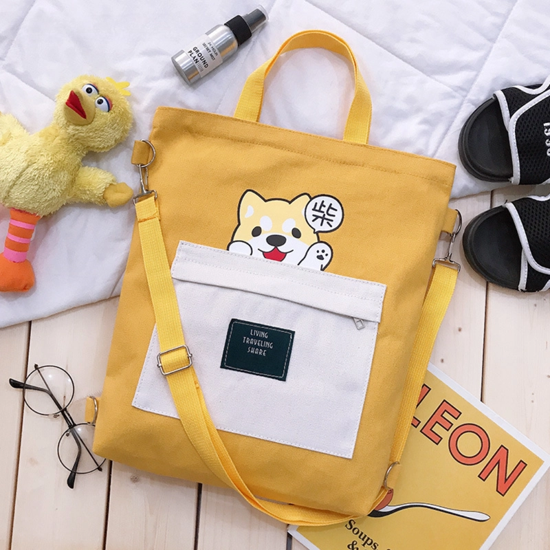 Product image KAHASIL - Tas Selempang Ransel Tote Bag Totebag Wanita 3in1 Multifungsi Polyester KHBAG50 all variant Kuning